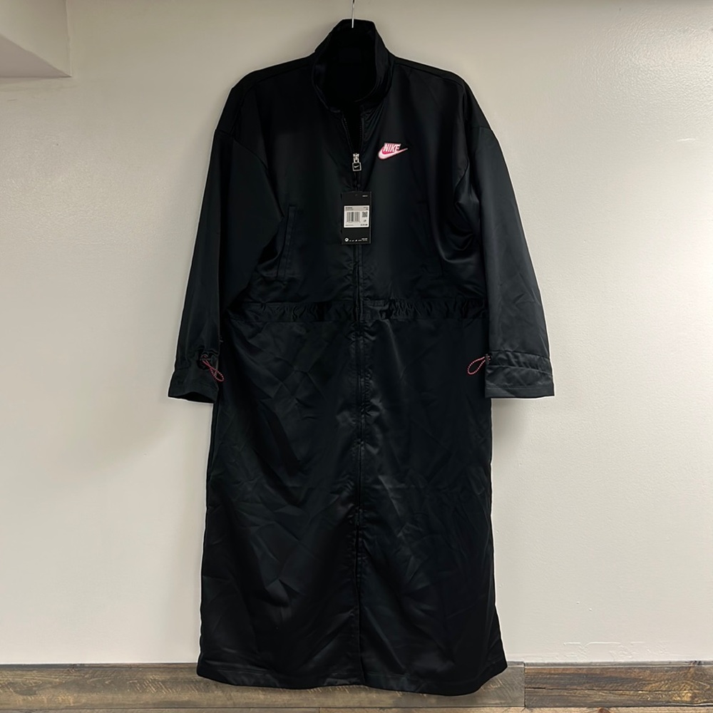 Nike NSW Long Satin Ladies Jacket Sportswear Icon Clash CU5974-010 Size XS